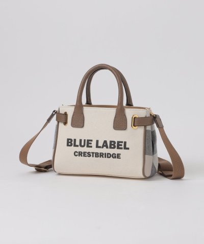 ロゴプリントハトメミニトート