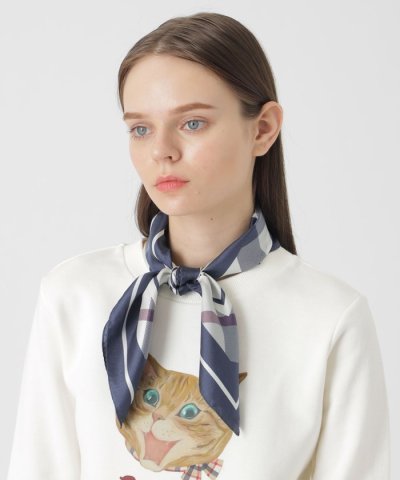 キャットプリントスカーフ