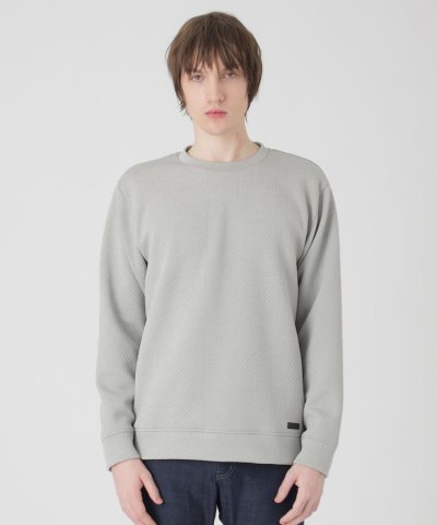 デニムライクブリスターチェックスウェットシャツ