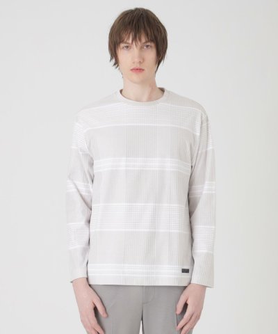 ハリヌキシャドーチェックカットソー