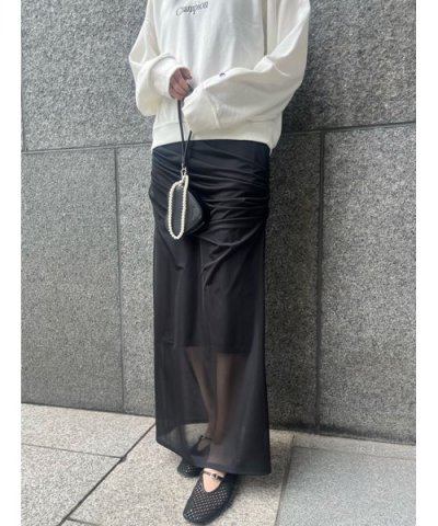 シアータイトドレープスカート