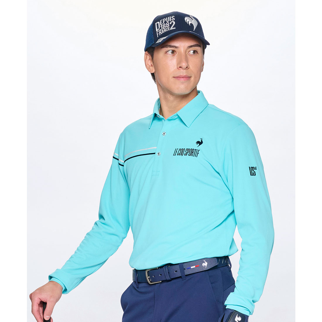 lecoqsportifgolf ルコックスポルティフ ゴルフ le coq sportif golf 鹿の子長袖 エメラルド 3L lecoqsportifgolf ルコックスポルティフ ゴルフ le coq sportif golf 鹿の子長袖 エメラルド 3L