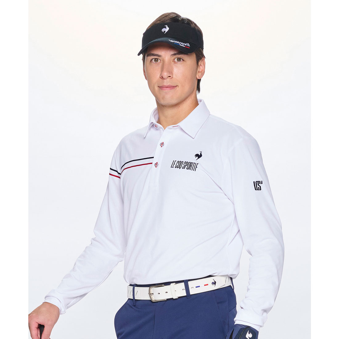 lecoqsportifgolf ルコックスポルティフ ゴルフ le coq sportif golf 鹿の子長袖 ホワイト L lecoqsportifgolf ルコックスポルティフ ゴルフ le coq sportif golf 鹿の子長袖 ホワイト L