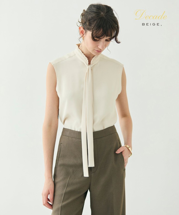 BEIGE 【洗える】EVA / ボウタイブラウス SHEERORANGE 6 BEIGE 【洗える】EVA / ボウタイブラウス SHEERORANGE 6