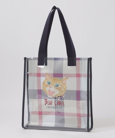 クリアPVCキャットプリントトート