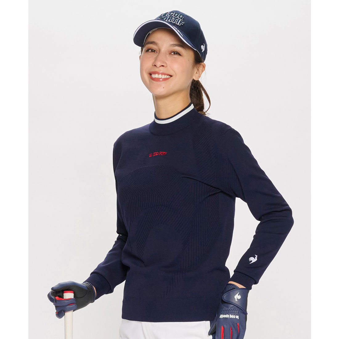 lecoqsportifgolf ルコックスポルティフ ゴルフ le coq sportif golf モックネッ ネイビー M lecoqsportifgolf ルコックスポルティフ ゴルフ le coq sportif golf モックネッ ネイビー M