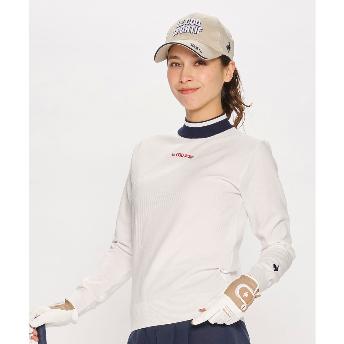 lecoqsportifgolf ルコックスポルティフ ゴルフ le coq sportif golf モックネッ ホワイト 3L lecoqsportifgolf ルコックスポルティフ ゴルフ le coq sportif golf モックネッ ホワイト 3L