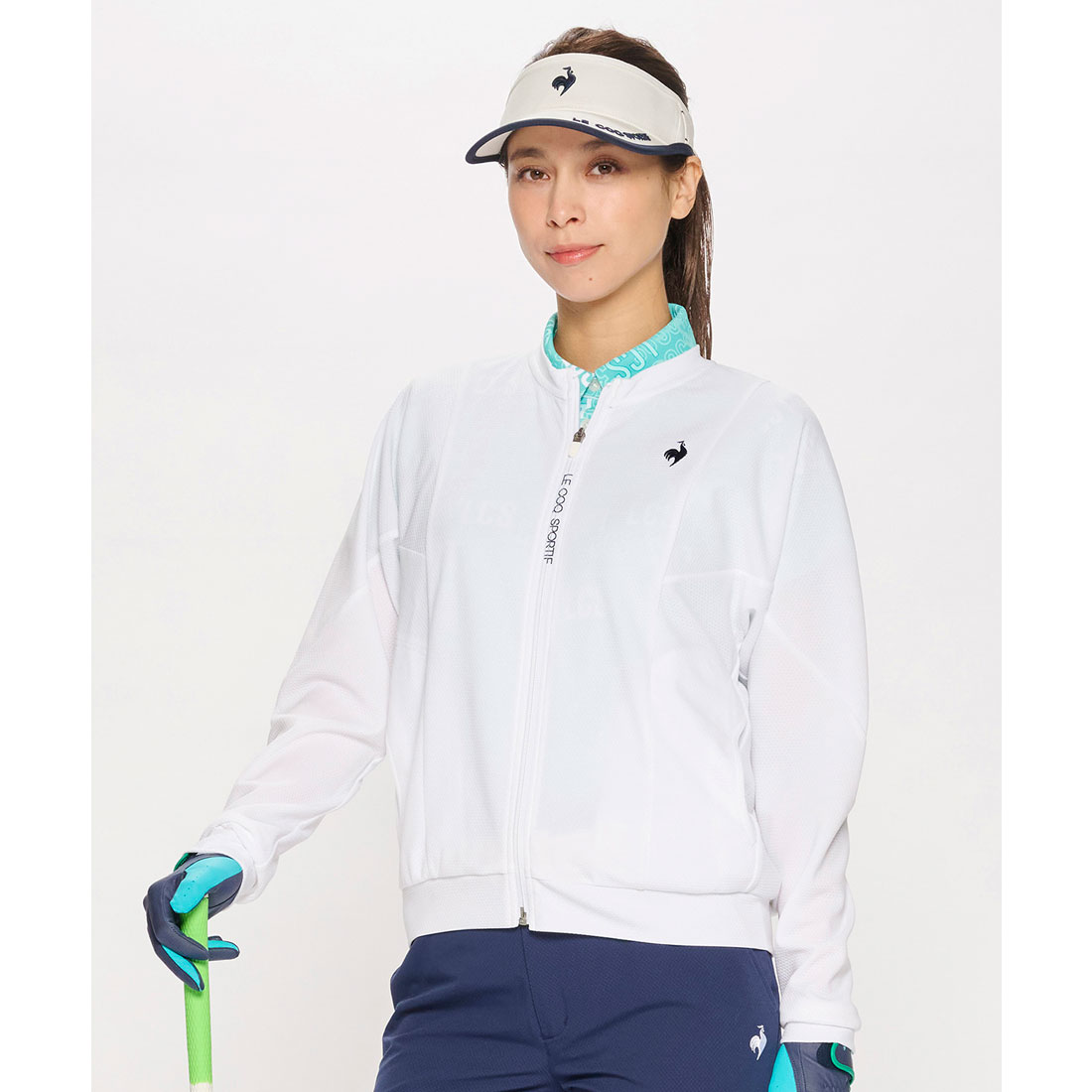 lecoqsportifgolf ルコックスポルティフ ゴルフ le coq sportif golf フルジップ ホワイト S lecoqsportifgolf ルコックスポルティフ ゴルフ le coq sportif golf フルジップ ホワイト S