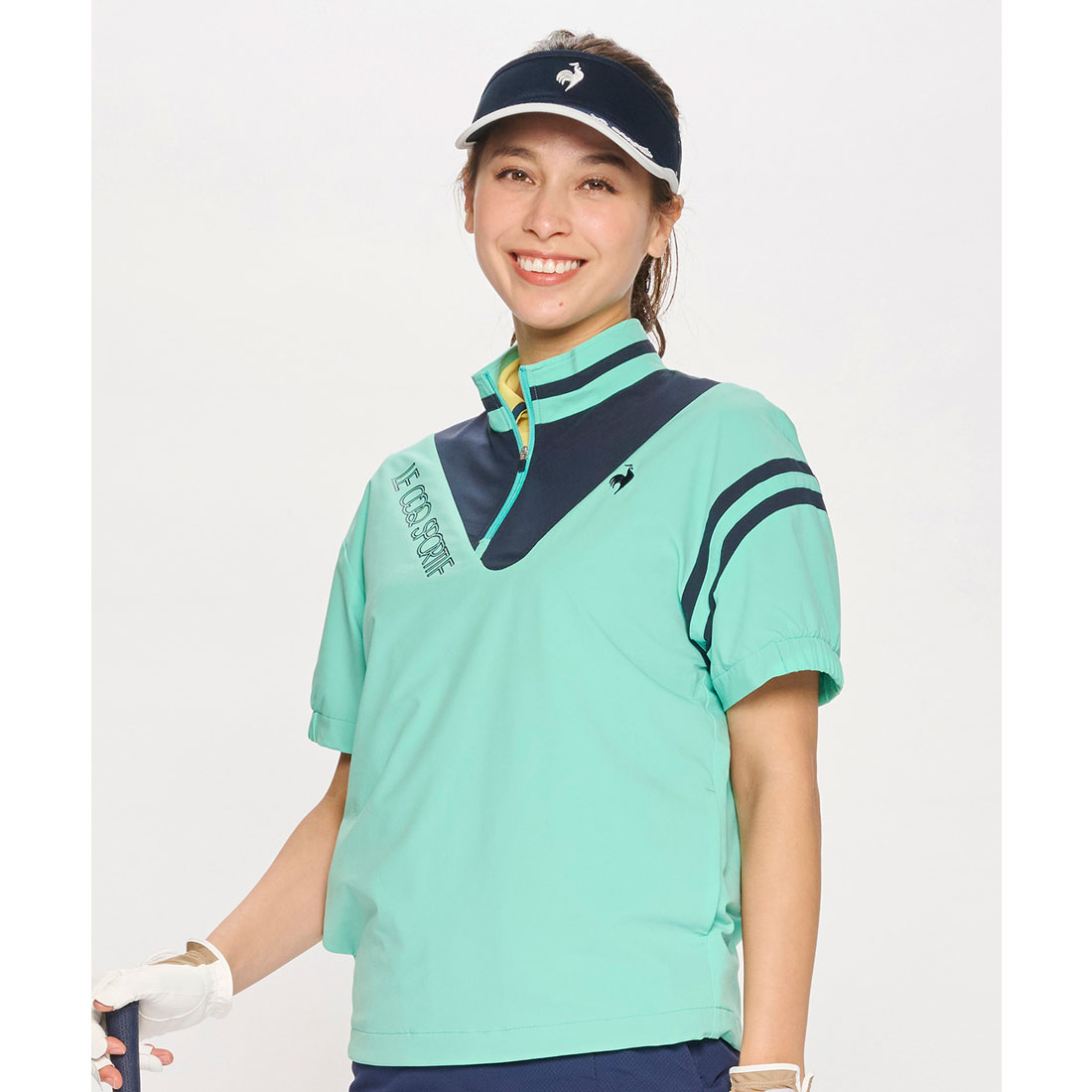 lecoqsportifgolf ルコックスポルティフ ゴルフ le coq sportif golf 半袖ブルゾ エメラルド S lecoqsportifgolf ルコックスポルティフ ゴルフ le coq sportif golf 半袖ブルゾ エメラルド S