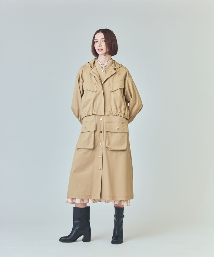 GRACECONTINENTAL ミリタリー3WAYコート ベージュ 38 GRACECONTINENTAL ミリタリー3WAYコート ベージュ 38