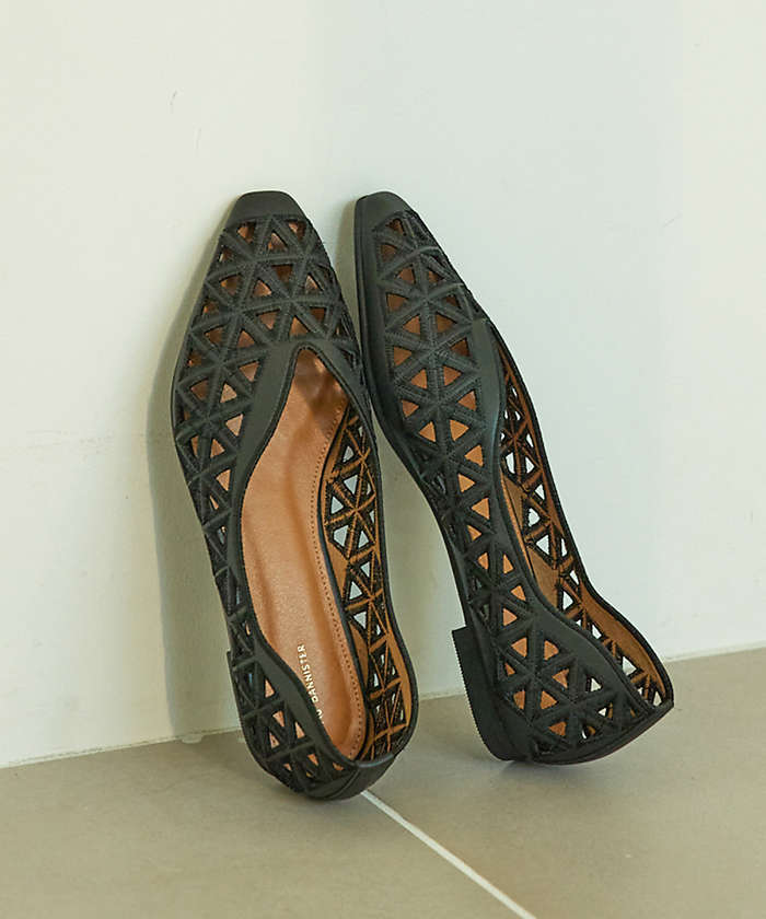 AuBANNISTER 【40周年】【Vibram/ヴィブラムソール】フラットパンプス ブラック 38 AuBANNISTER 【40周年】【Vibram/ヴィブラムソール】フラットパンプス ブラック 38