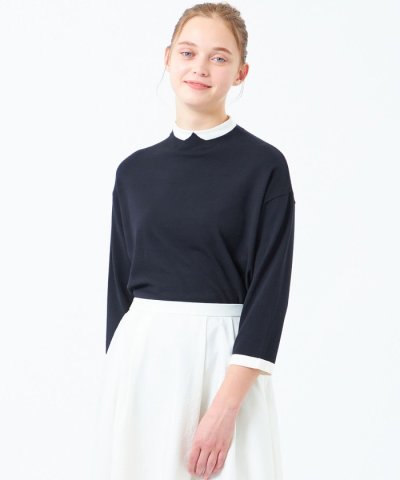 Cleric Collar Knit ワイドフィット(七分袖)
