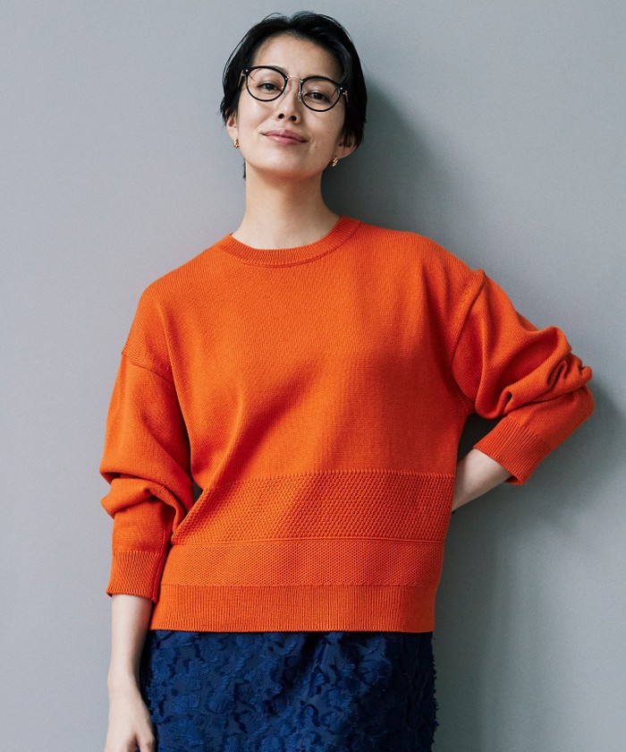 BRAND UNIQUE 売れ筋商品|||ブランドユニーク ニット&セーター アウター レディース Sweaters Orange オレンジ系｜ニット・セーター｜自由区 (Lサイズ)(ジユウクエル