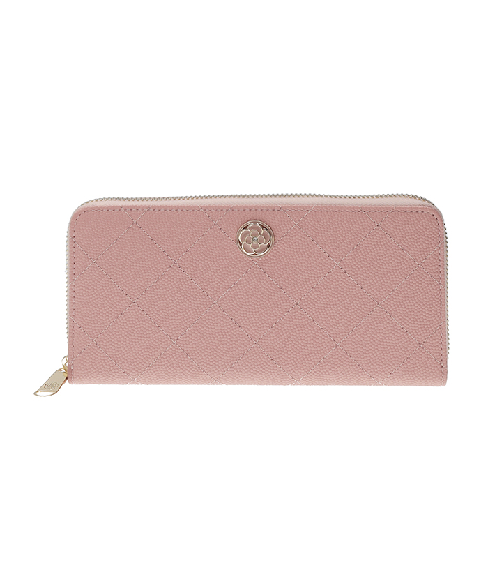 CLATHAS ベール ラウンド長財布 ピンク F CLATHAS ベール ラウンド長財布 ピンク F