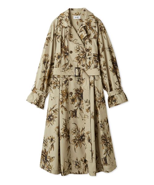 worder visitor トレンチコート　花柄 松島花 Collaboration Trench Coat