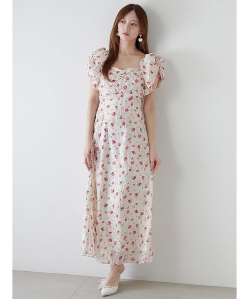 BURBERRYBLUELABEL✴︎ラメ糸がキラリ✴︎ピンクサテンリボンワンピース BLUE LABEL CRESTBRIDGE(ブルーレーベル・クレストブリッジ