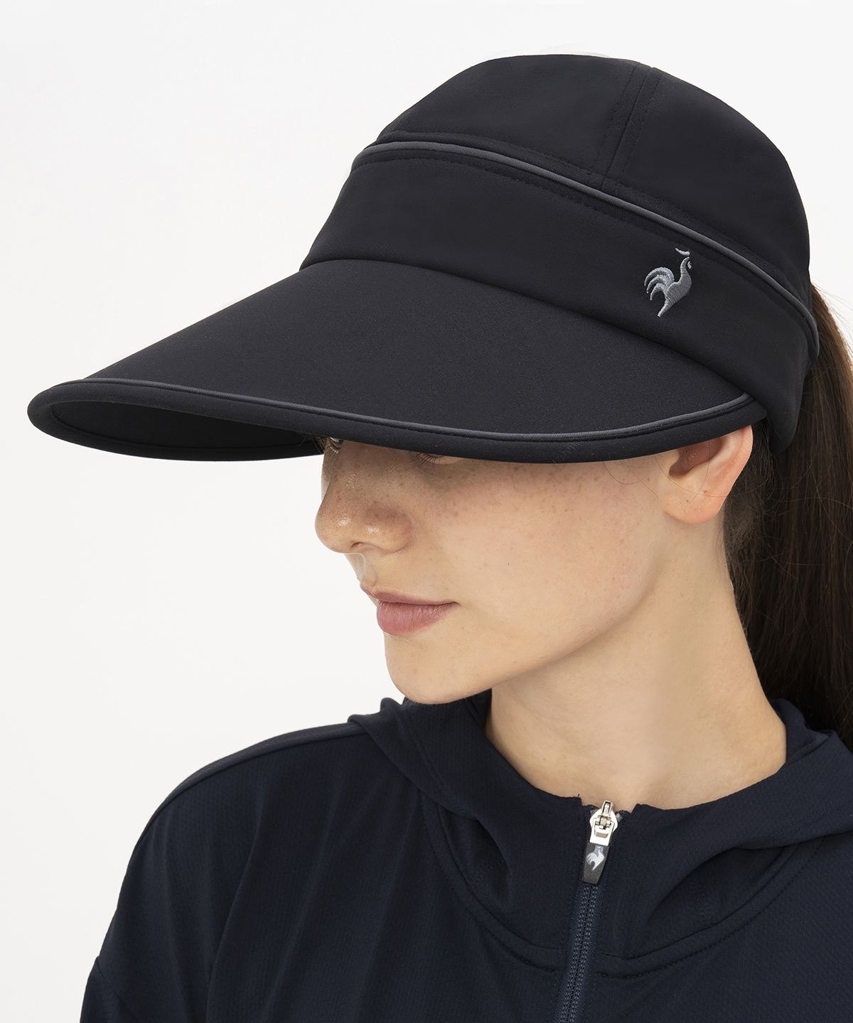 lecoqsportif(ings) ルコックスポルティフ le coq sportif 2WAYバイザー ブラック F lecoqsportif(ings) ルコックスポルティフ le coq sportif 2WAYバイザー ブラック F