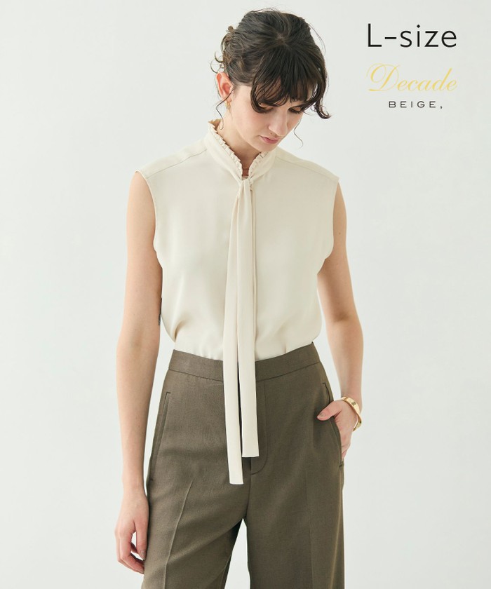 BEIGE 【洗える・L−size】EVA / ボウタイブラウス SHEERORANGE 8 BEIGE 【洗える・L−size】EVA / ボウタイブラウス SHEERORANGE 8