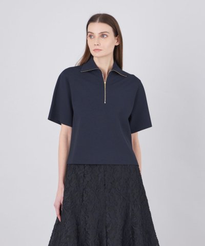 【La maglia】 ハーフジップニットプルオーバー