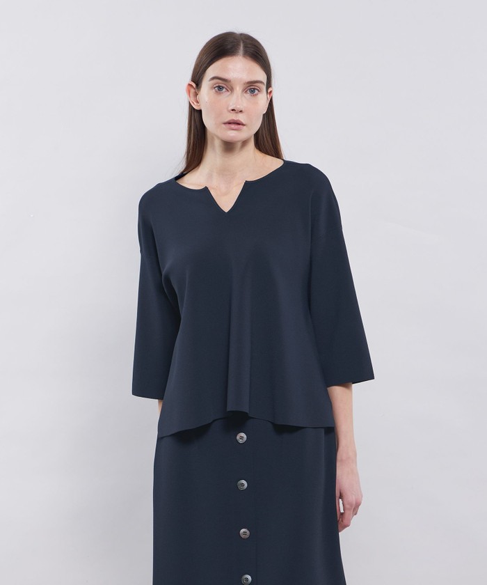 La maglia】 スクエアネック ニットプルオーバー(505877342)｜阪急