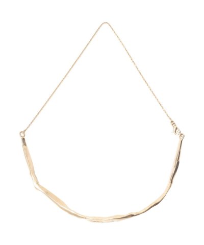 カーブメタルプレートネックレス