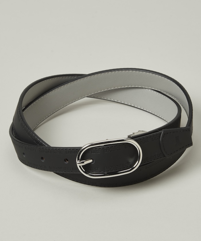 LANVINSPORT ランバン スポール LANVIN SPORT 型押しデザインベルト【サイズ調整可 ブラック F LANVINSPORT ランバン スポール LANVIN SPORT 型押しデザインベルト【サイズ調整可 ブラック F