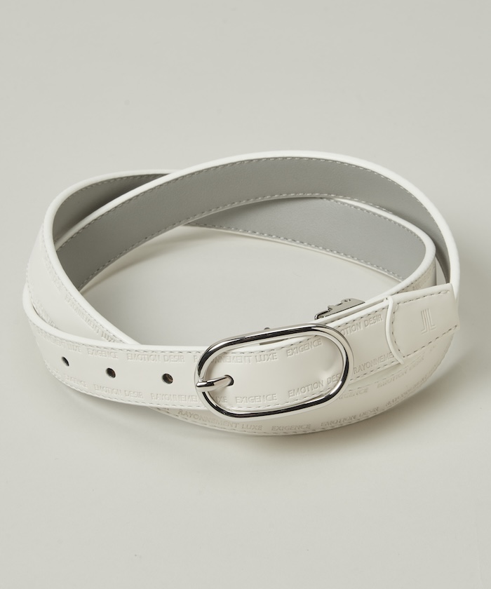 LANVINSPORT ランバン スポール LANVIN SPORT 型押しデザインベルト【サイズ調整可 ホワイト F LANVINSPORT ランバン スポール LANVIN SPORT 型押しデザインベルト【サイズ調整可 ホワイト F