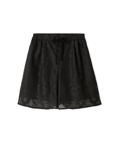 パネルレースショートパンツ