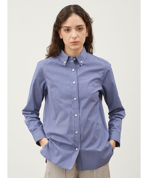 【美品・新品】Mila Owen ブルー ストライプ ブラウス Mila Owen｜ミラ オーウェンのシャツ/ブラウス（ブルー