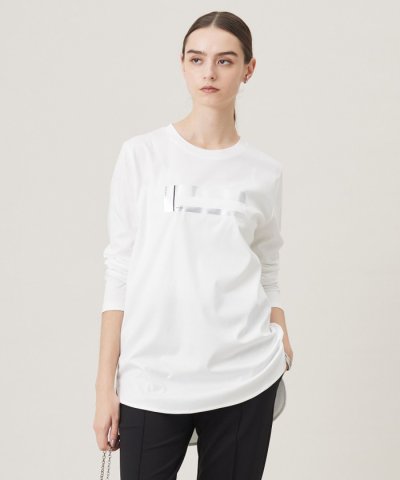 シンプルジャージープリントTシャツ