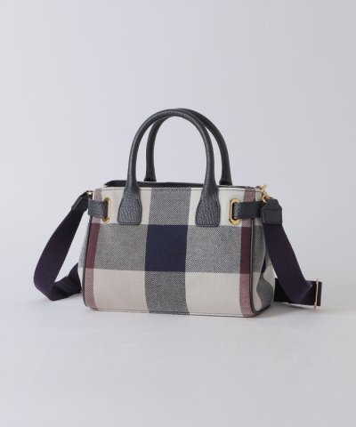 クレストブリッジチェックキャンバスハトメミニトート