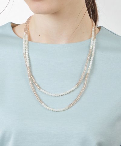 ガラスロングネックレス