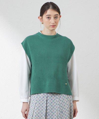 コットンコードニットベスト