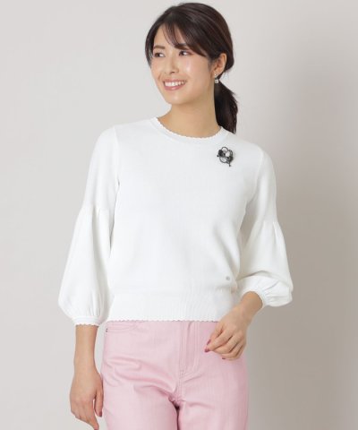 レーヨンナイロン パフスリーブ ニット