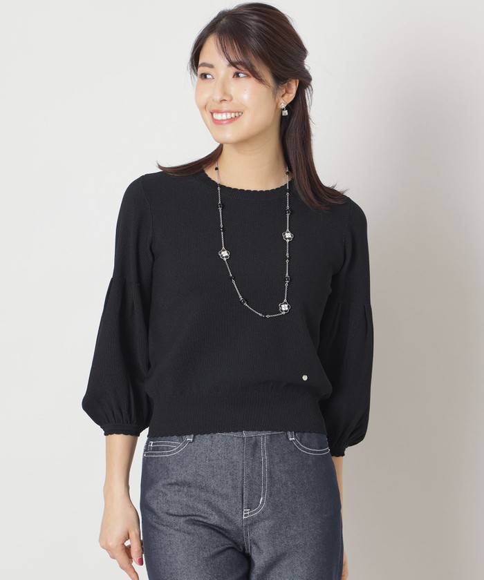 ○ビビ様専用です○TO BE CHIC黒ビーズ装飾長袖23区ニットセータ