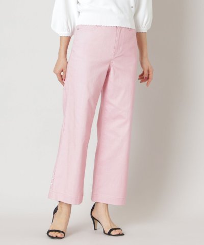 カラーワイドシルエット デニムパンツ