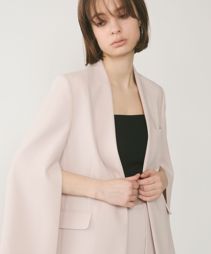 【美品】Diagramグレースコンチネンタル　ノカラージャケット／ベージュM GRACE CONTINENTAL - 【美品】Diagramグレースコンチネンタル