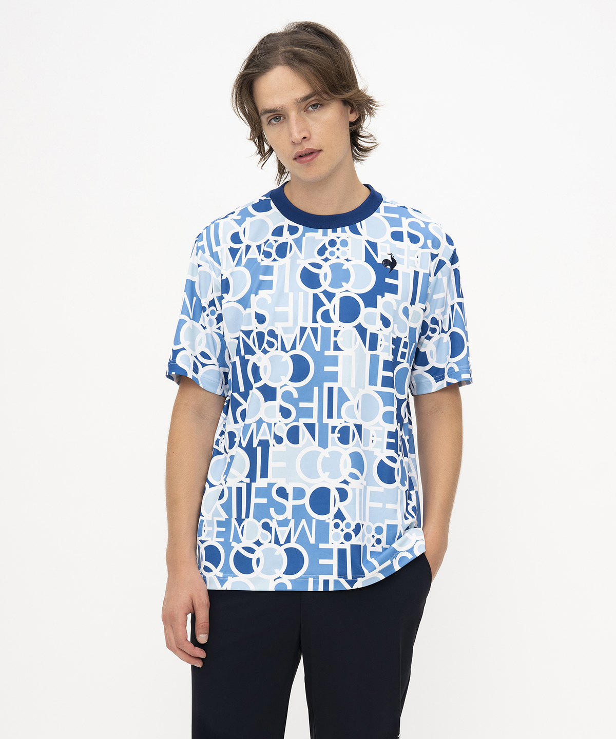 lecoqsportif(ings) ルコックスポルティフ le coq sportif サンスクリーンNIRグラフィ ブルー M lecoqsportif(ings) ルコックスポルティフ le coq sportif サンスクリーンNIRグラフィ ブルー M