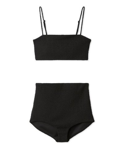 ストラップ付ハイウエストパンツセット