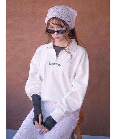 【Champion】リバースウィーブハーフジッププルオーバー
