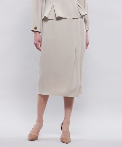 ソフトダブルクロス ラップデザインスカート