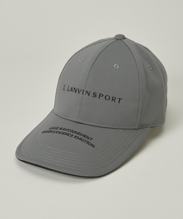 LANVINSPORT ツバ長めキャップ【UV】 チャコールグレー F LANVINSPORT ツバ長めキャップ【UV】 チャコールグレー F
