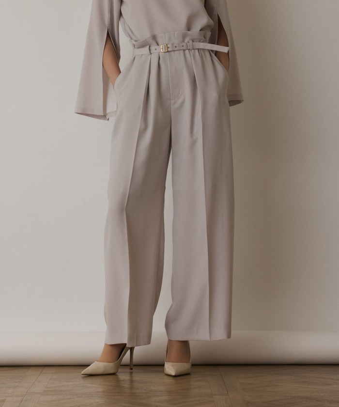 GRACECONTINENTAL ハイウエストワイドパンツ ベージュ 38