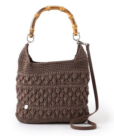 バンブーハンドルニットバッグ