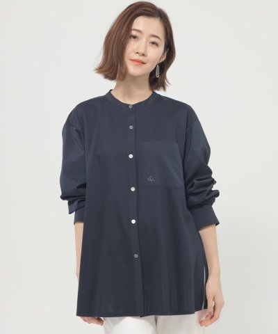 【ウォッシャブル】タイプライターコンビシャツ