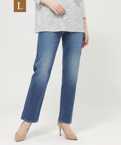 【L】【マシンウォッシャブル】ストレッチデニムパンツ