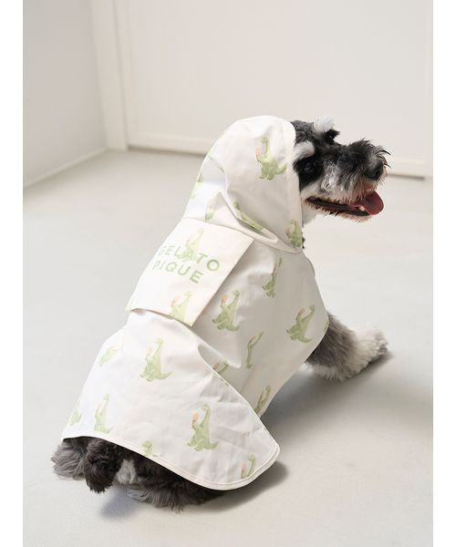 GELATOPIQUECAT & DOG 【CAT & DOG】ラージサイズレインポンチョ IVR XL GELATOPIQUECAT & DOG 【CAT & DOG】ラージサイズレインポンチョ IVR XL