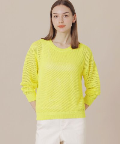 ダイアゴナルメッシュニットプルオーバー