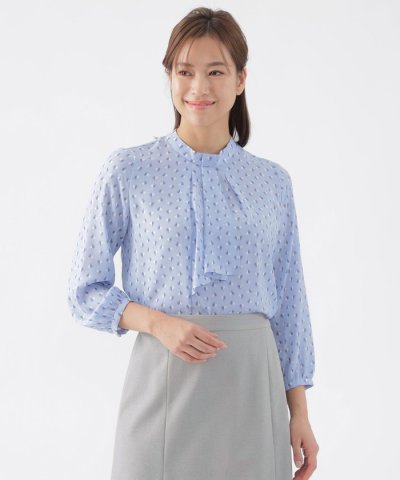 【ウォッシャブル】【セットアップ対応】スピリットジオメプリントブラウス