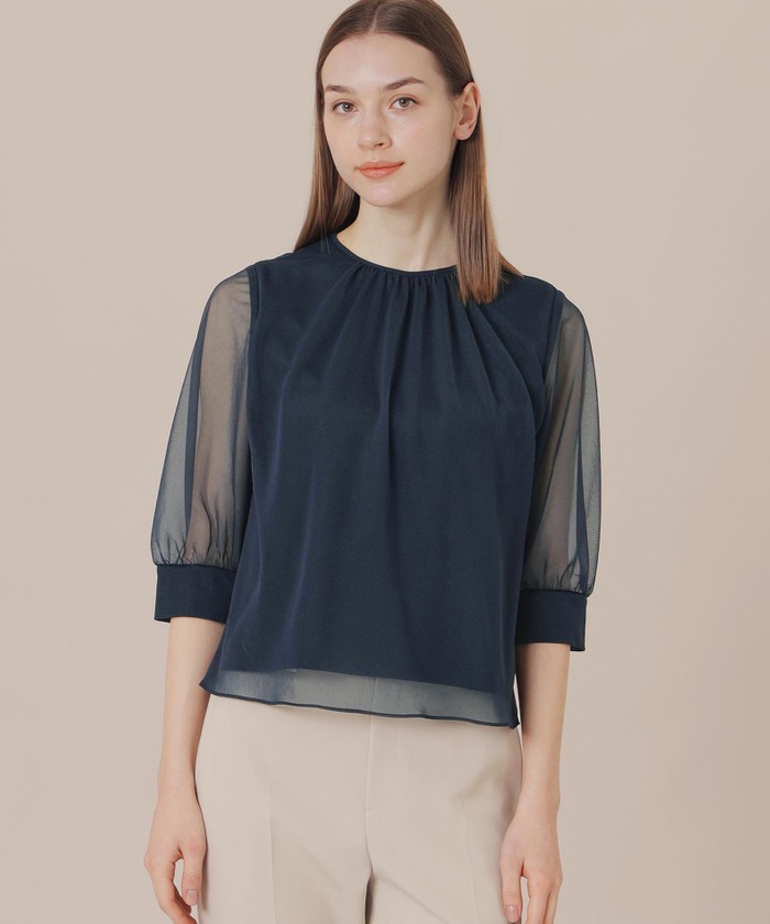 美品▲MACKINTOSH LONDON //ブルーストライプ長袖 シャツ MACKINTOSH LONDON マッキントッシュロンドン 薄手 シャツ